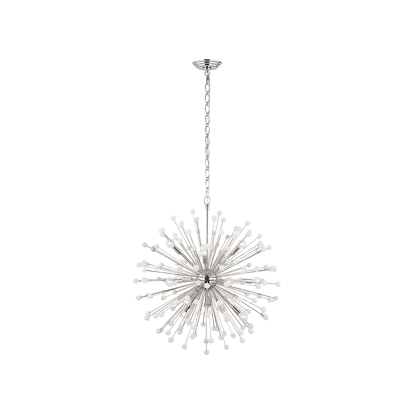 Visual Comfort Signature - SK 5731PN/ALB - LED Chandelier - Lys - Polished Nickel and Alabaster