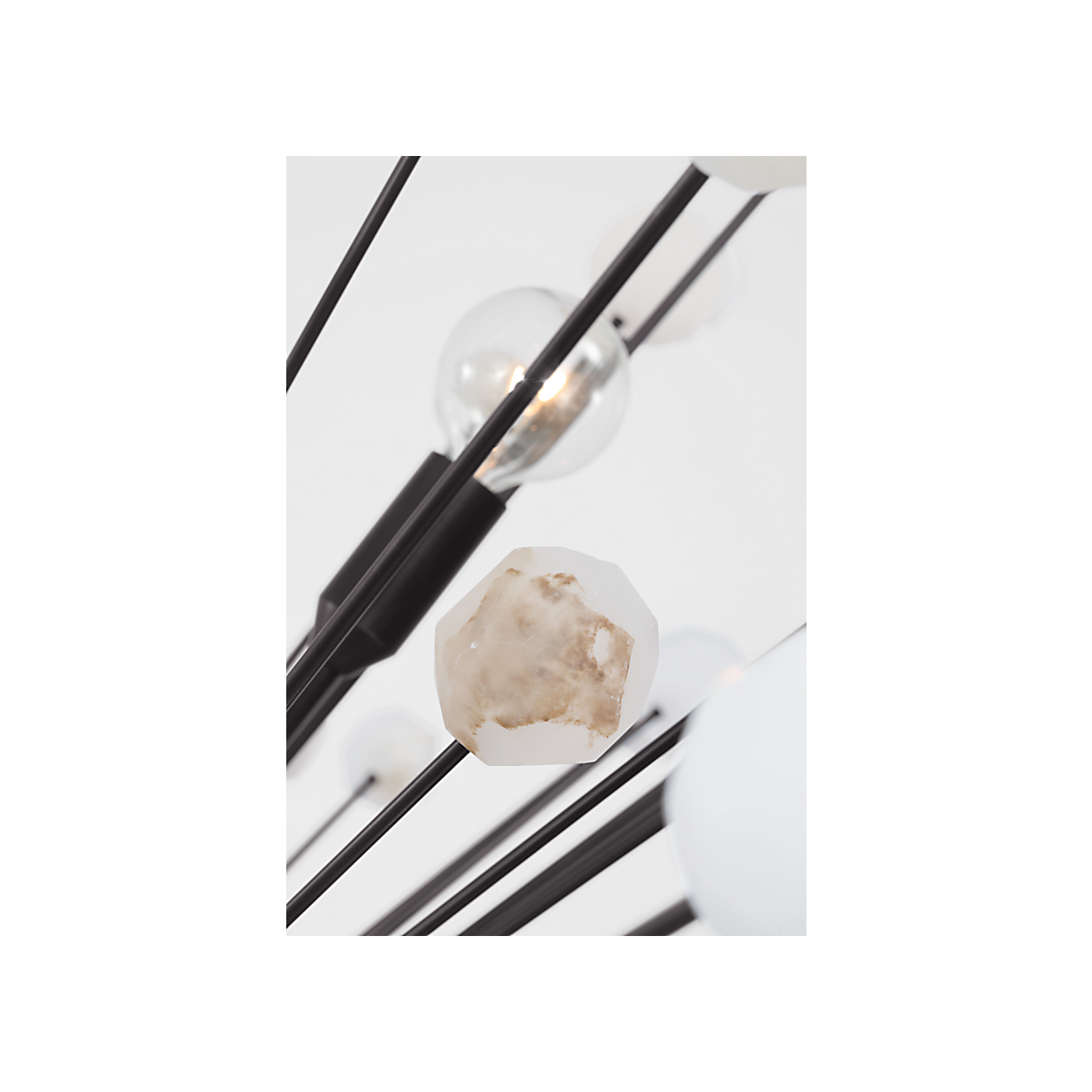 Visual Comfort Signature - SK 5732BZ/ALB - LED Chandelier - Lys - Bronze and Alabaster