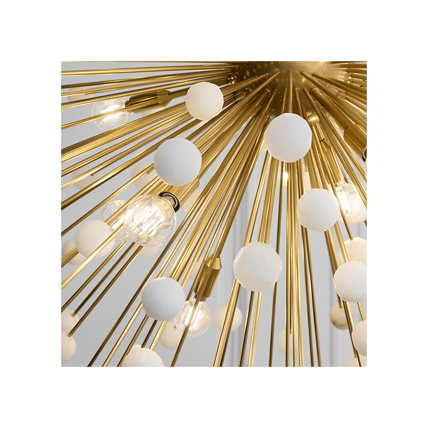 Visual Comfort Signature - SK 5730HAB/ALB - LED Chandelier - Lys - Hand-Rubbed Antique Brass and Alabaster