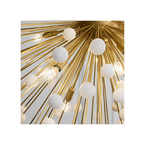 Visual Comfort Signature - SK 5730HAB/ALB - LED Chandelier - Lys - Hand-Rubbed Antique Brass and Alabaster