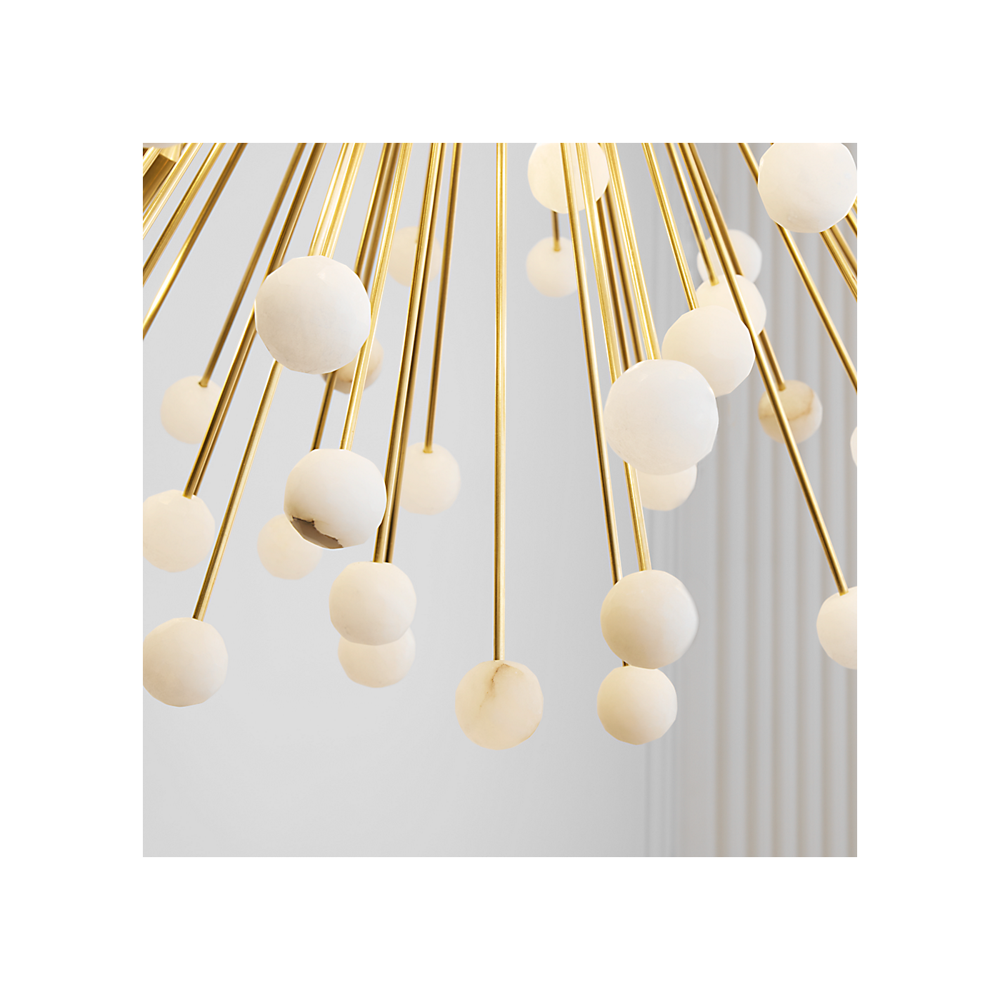 Visual Comfort Signature - SK 5730HAB/ALB - LED Chandelier - Lys - Hand-Rubbed Antique Brass and Alabaster