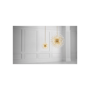 Visual Comfort Signature - SK 5732HAB/ALB - LED Chandelier - Lys - Hand-Rubbed Antique Brass and Alabaster
