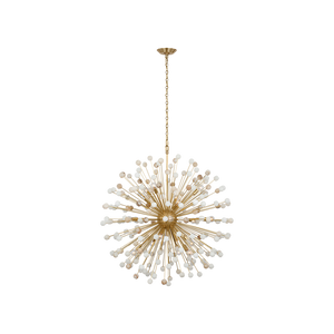 Visual Comfort Signature - SK 5732HAB/ALB - LED Chandelier - Lys - Hand-Rubbed Antique Brass and Alabaster