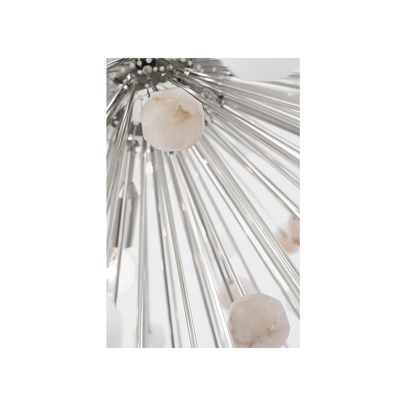 Visual Comfort Signature - SK 5732PN/ALB - LED Chandelier - Lys - Polished Nickel and Alabaster