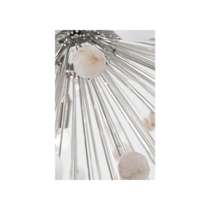 Visual Comfort Signature - SK 5732PN/ALB - LED Chandelier - Lys - Polished Nickel and Alabaster