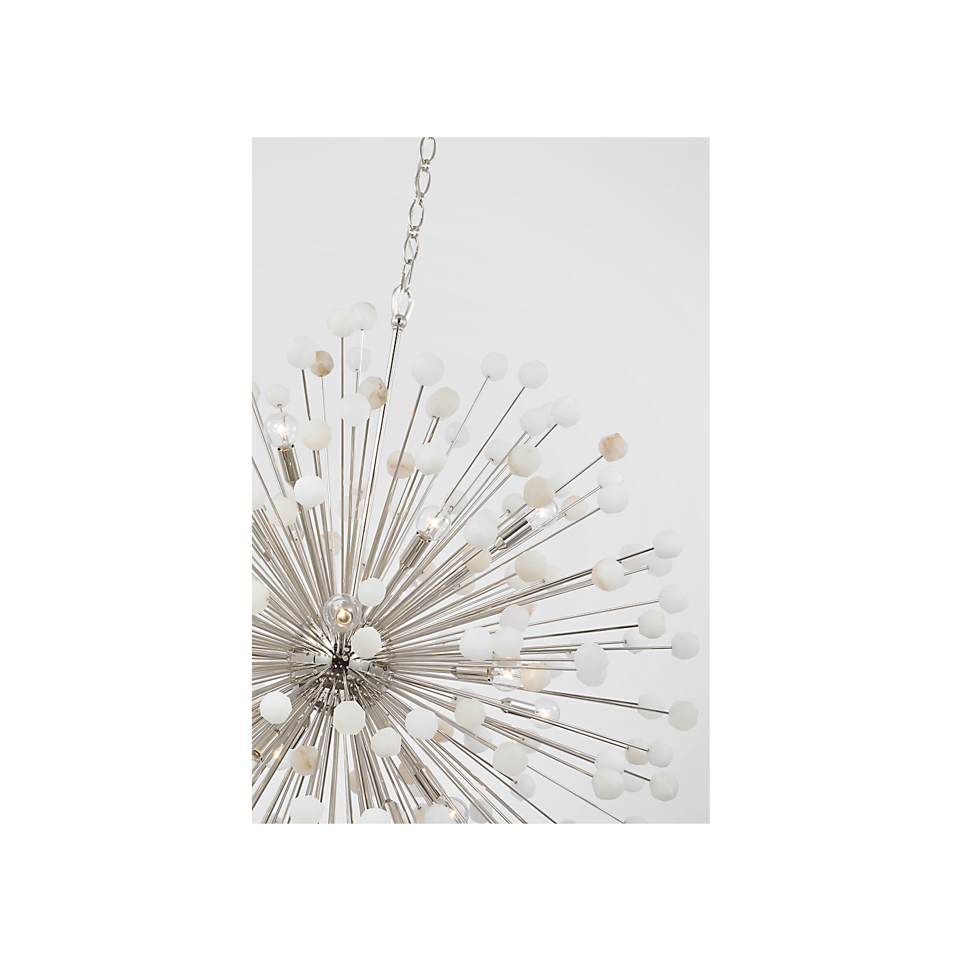 Visual Comfort Signature - SK 5732PN/ALB - LED Chandelier - Lys - Polished Nickel and Alabaster