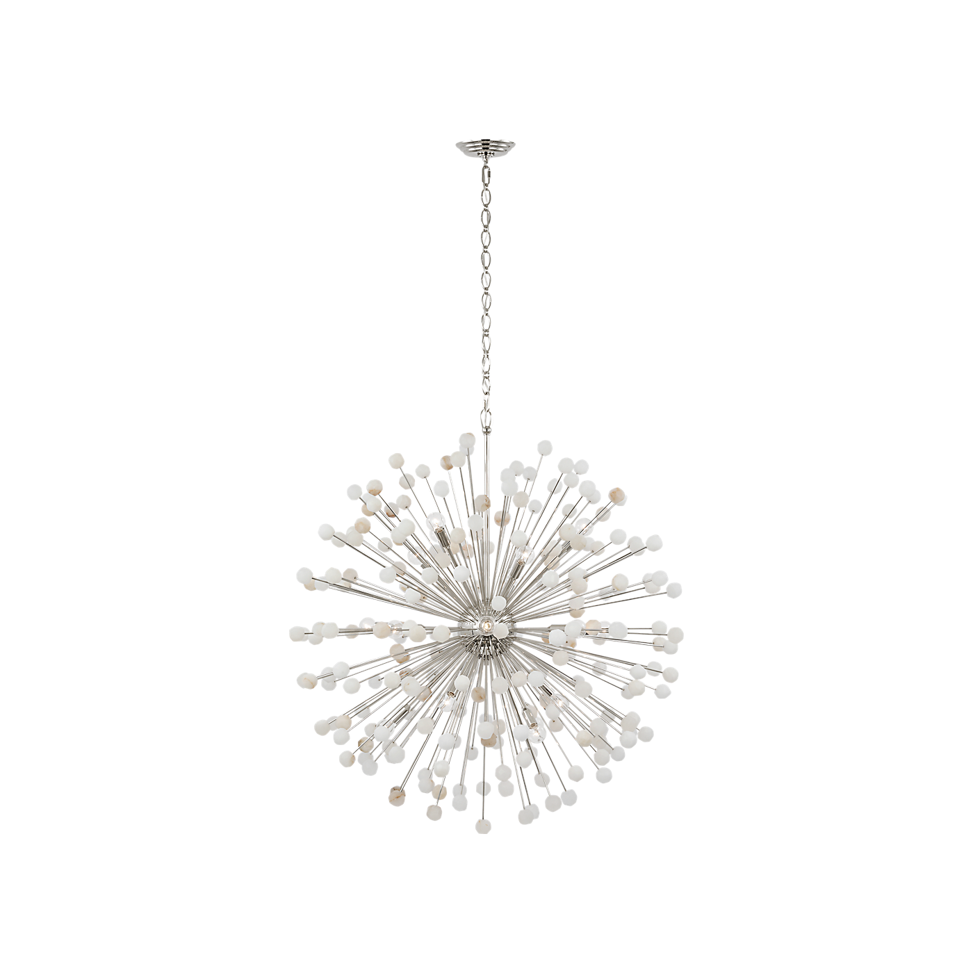 Visual Comfort Signature - SK 5732PN/ALB - LED Chandelier - Lys - Polished Nickel and Alabaster