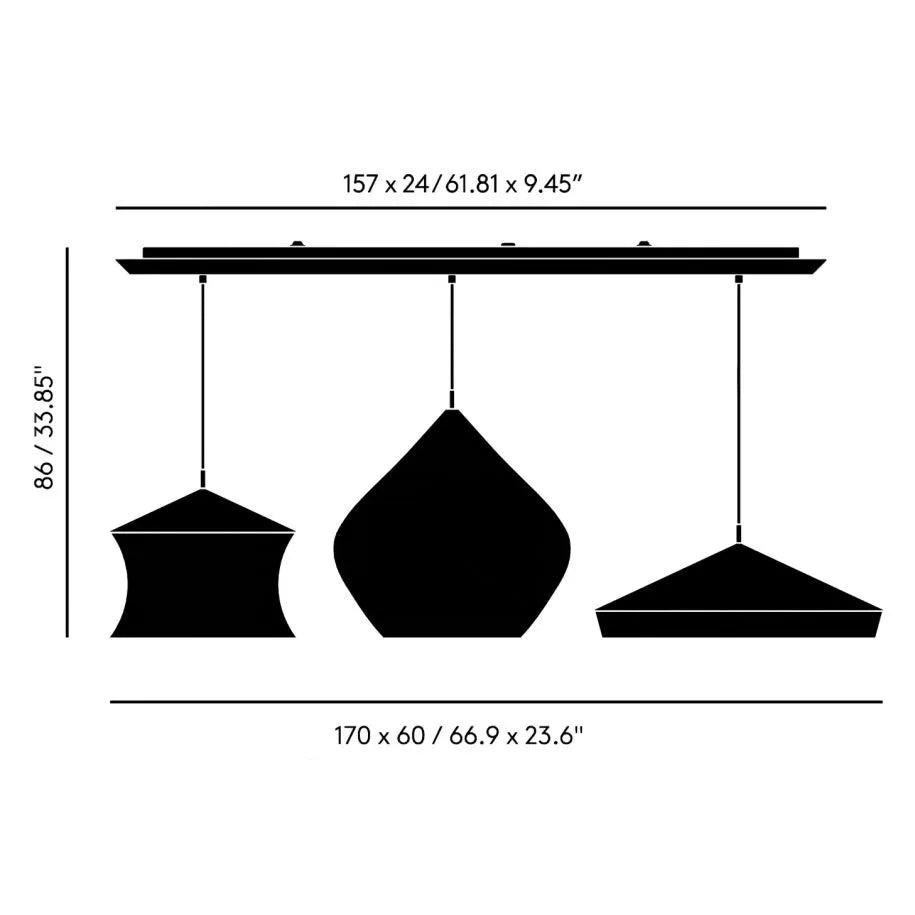 Beat Pendant Light System - Trio Linear