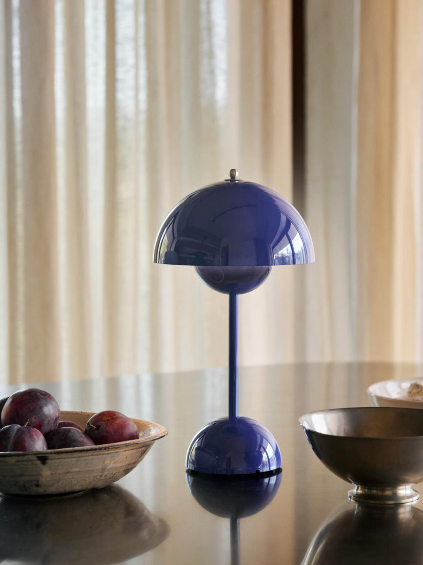 FlowerPot blue lamp by &Tradition