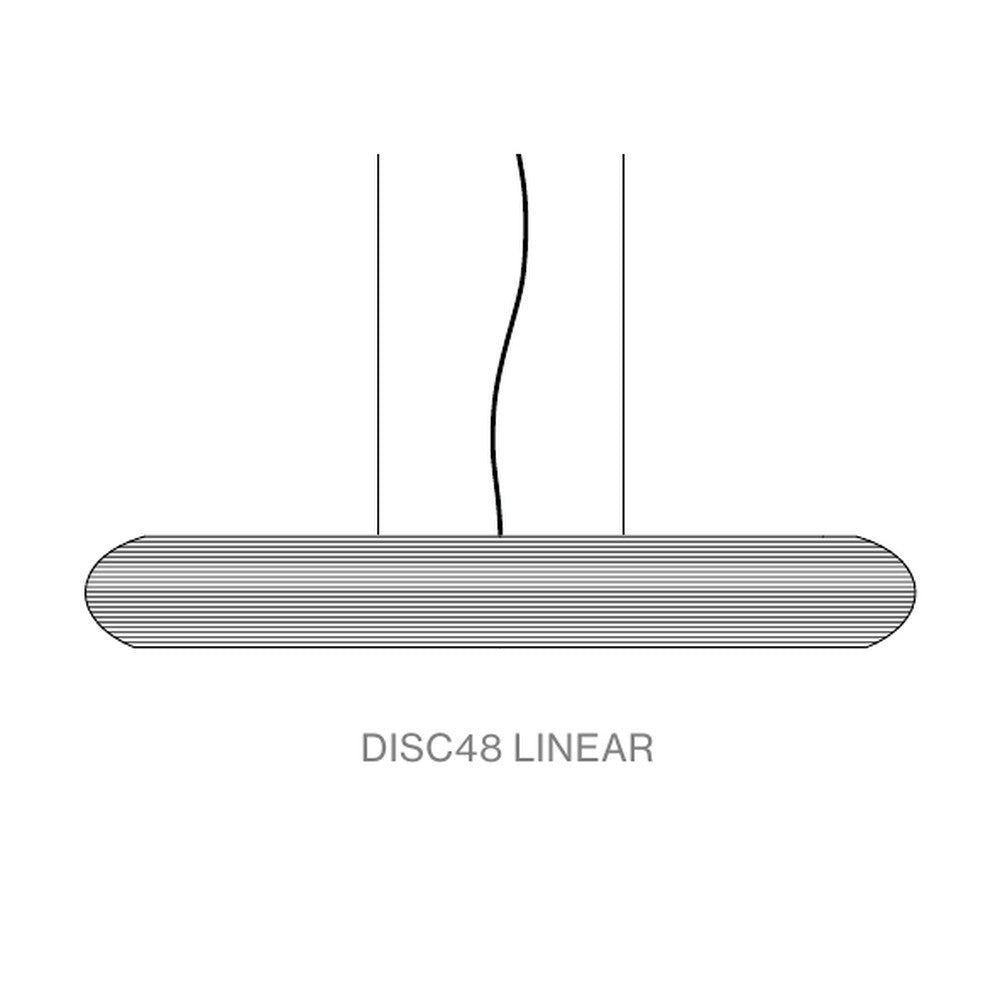 Disc Linear Pendant Light - line drawing