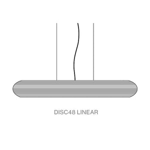Disc Linear Pendant Light - line drawing