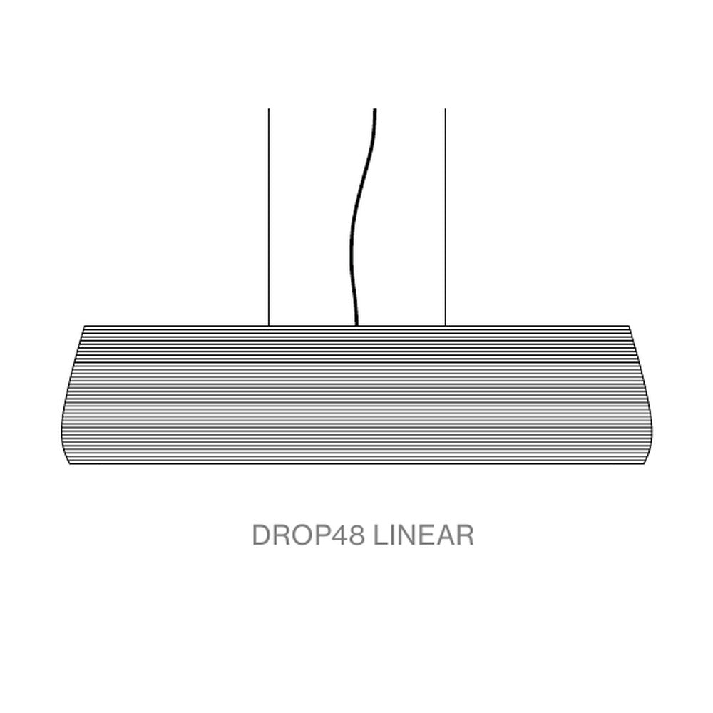 Drop Linear Pendant Light - line drawing