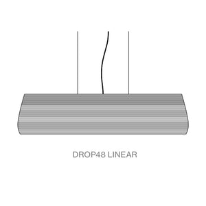 Drop Linear Pendant Light - line drawing