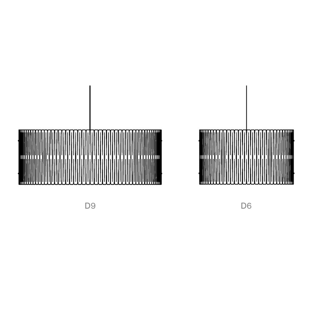 Kerflights Felt Drum Pendant Light - line drawing