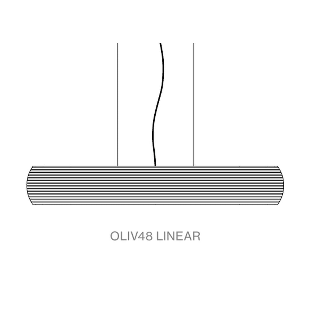 Oliv Linear Pendant Light - line drawing