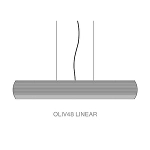 Oliv Linear Pendant Light - line drawing