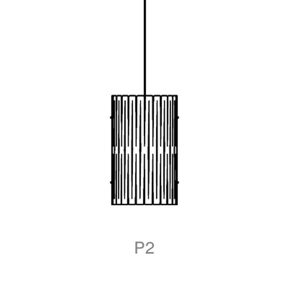 Kerflights P2 Felt Pendant Light - line drawing