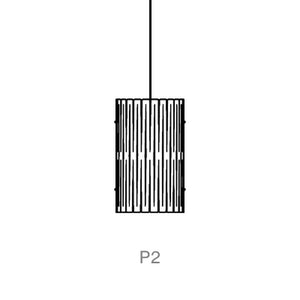 Kerflights P2 Felt Pendant Light - line drawing