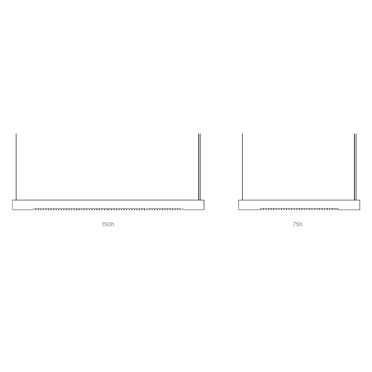 Roest Horizontal Pendant Light - line drawing