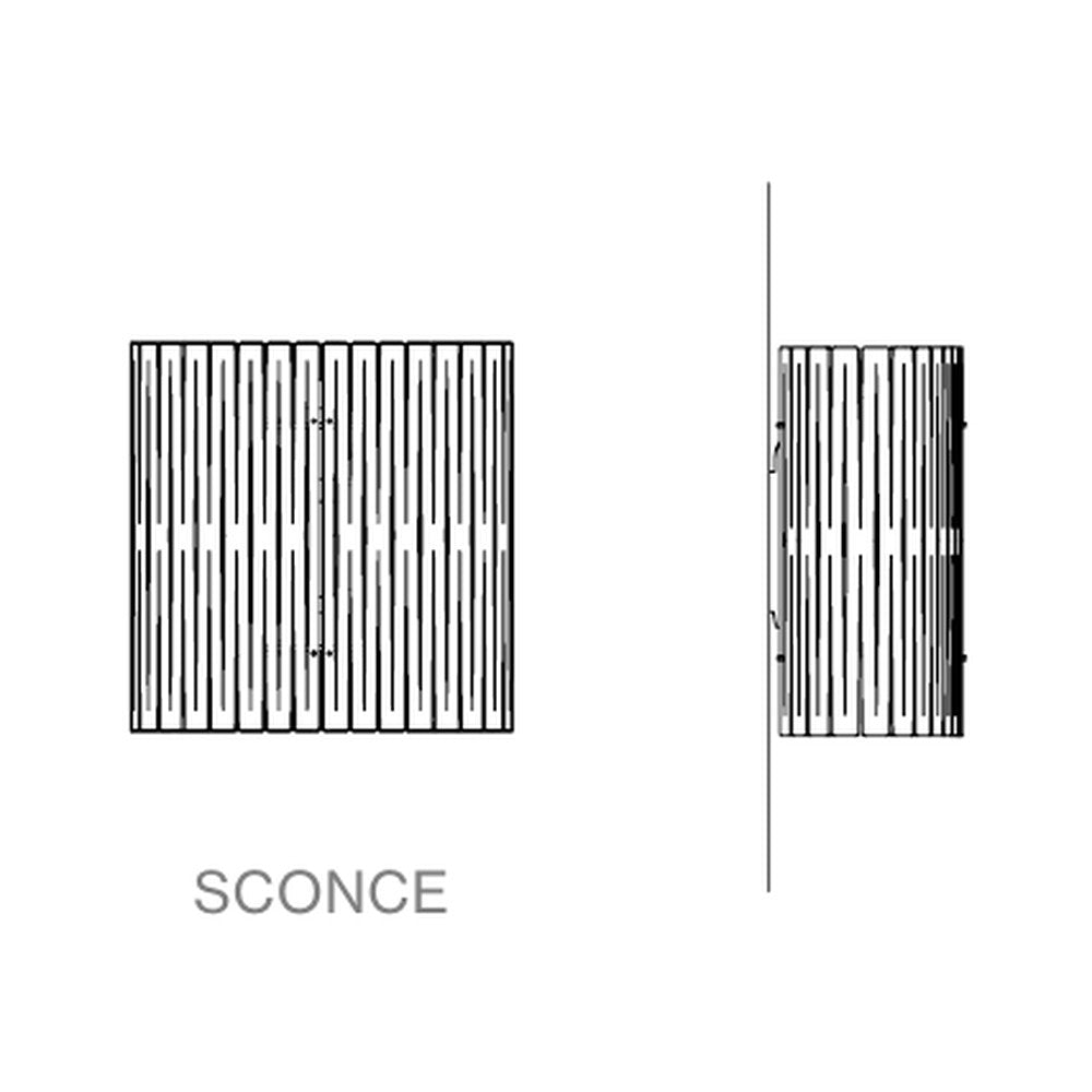 Kerflights S2 Wall Sconce - line drawing