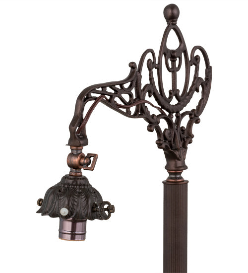 Meyda Tiffany - 13349 - One Light Bridge Arm Floor Base Hardware - Victorian - Mahogany Bronze