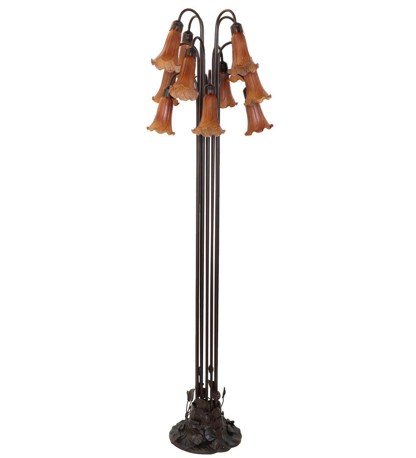 Meyda Tiffany - 15874 - 12 Light Floor Lamp - Amber - Mahogany Bronze