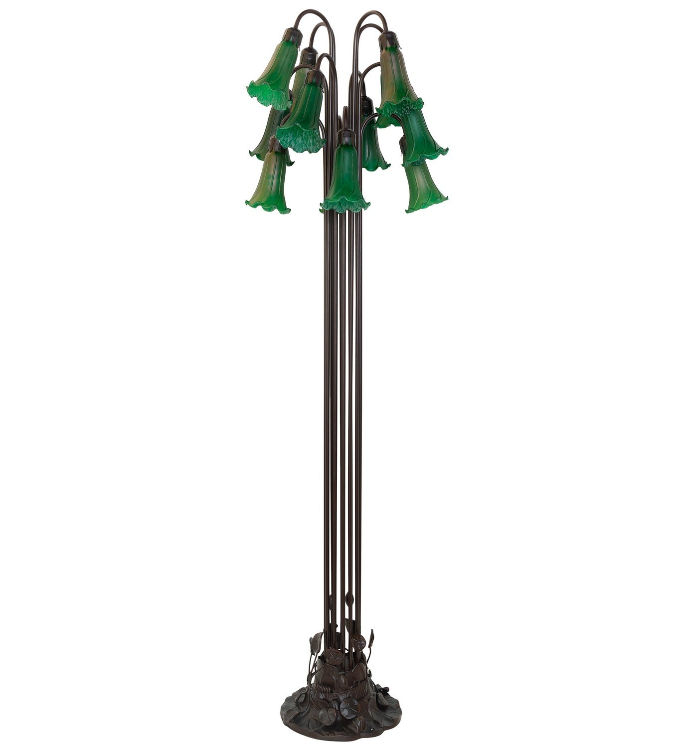 Meyda Tiffany - 15881 - 12 Light Floor Lamp - Green - Mahogany Bronze