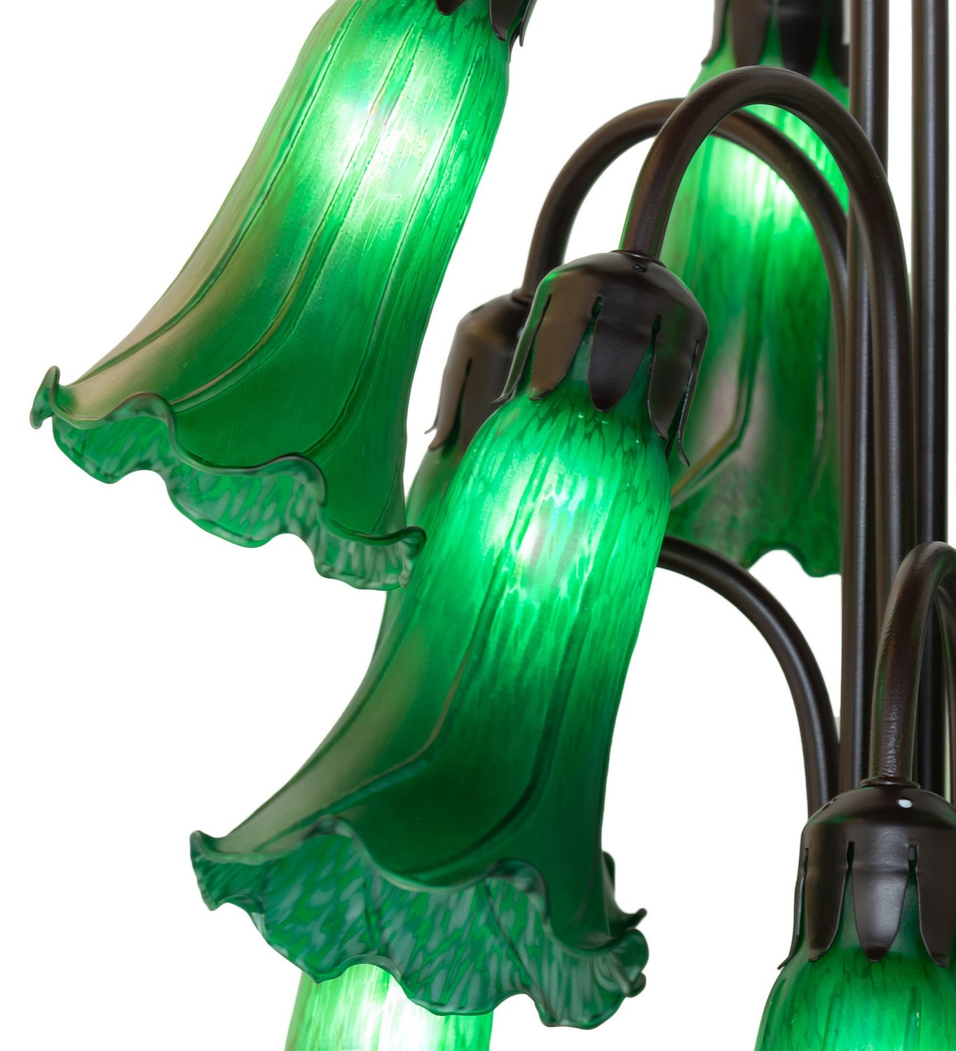 Meyda Tiffany - 15881 - 12 Light Floor Lamp - Green - Mahogany Bronze