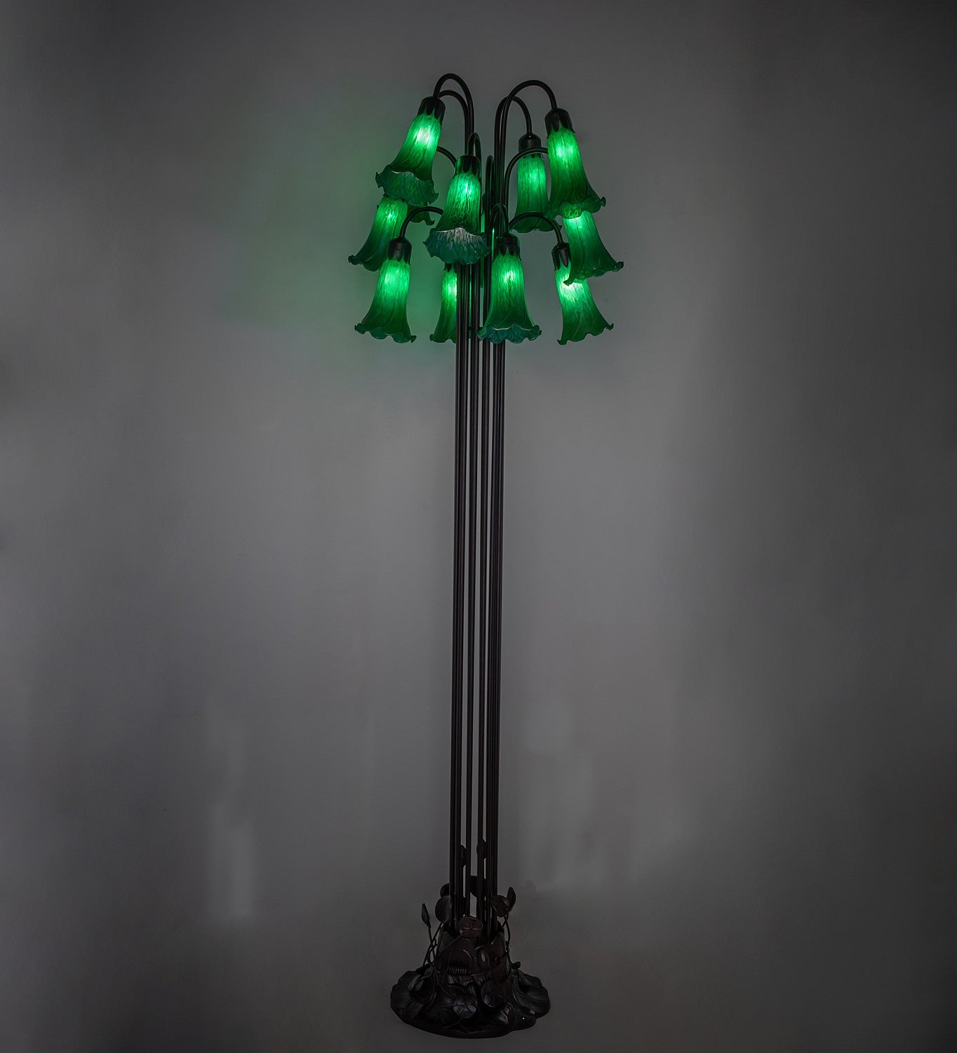 Meyda Tiffany - 15881 - 12 Light Floor Lamp - Green - Mahogany Bronze