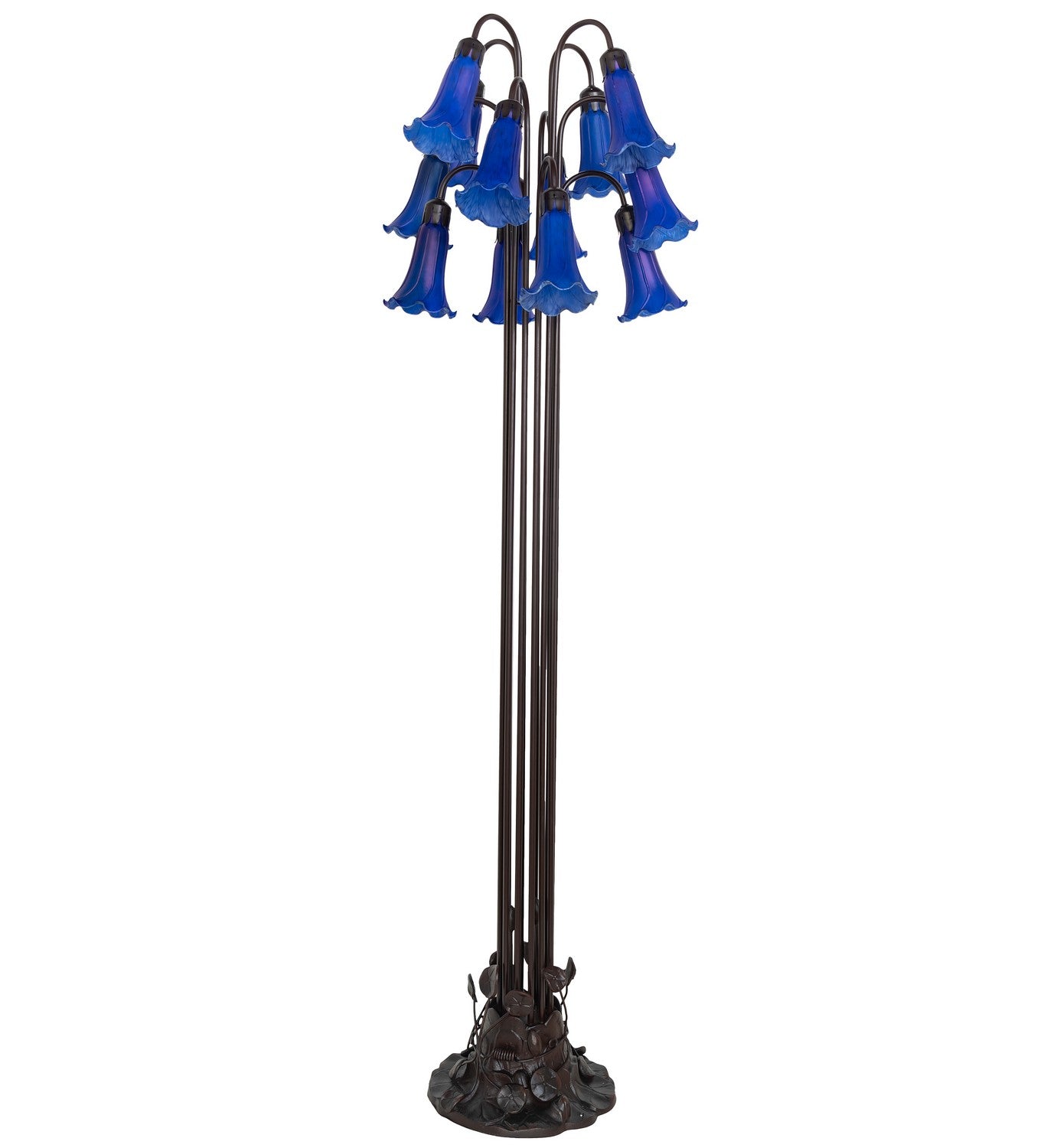 Meyda Tiffany - 15895 - 12 Light Floor Lamp - Blue - Mahogany Bronze