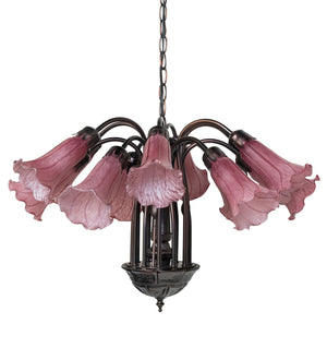 Meyda Tiffany - 16115 - 12 Light Chandelier - Lavender - Mahogany Bronze