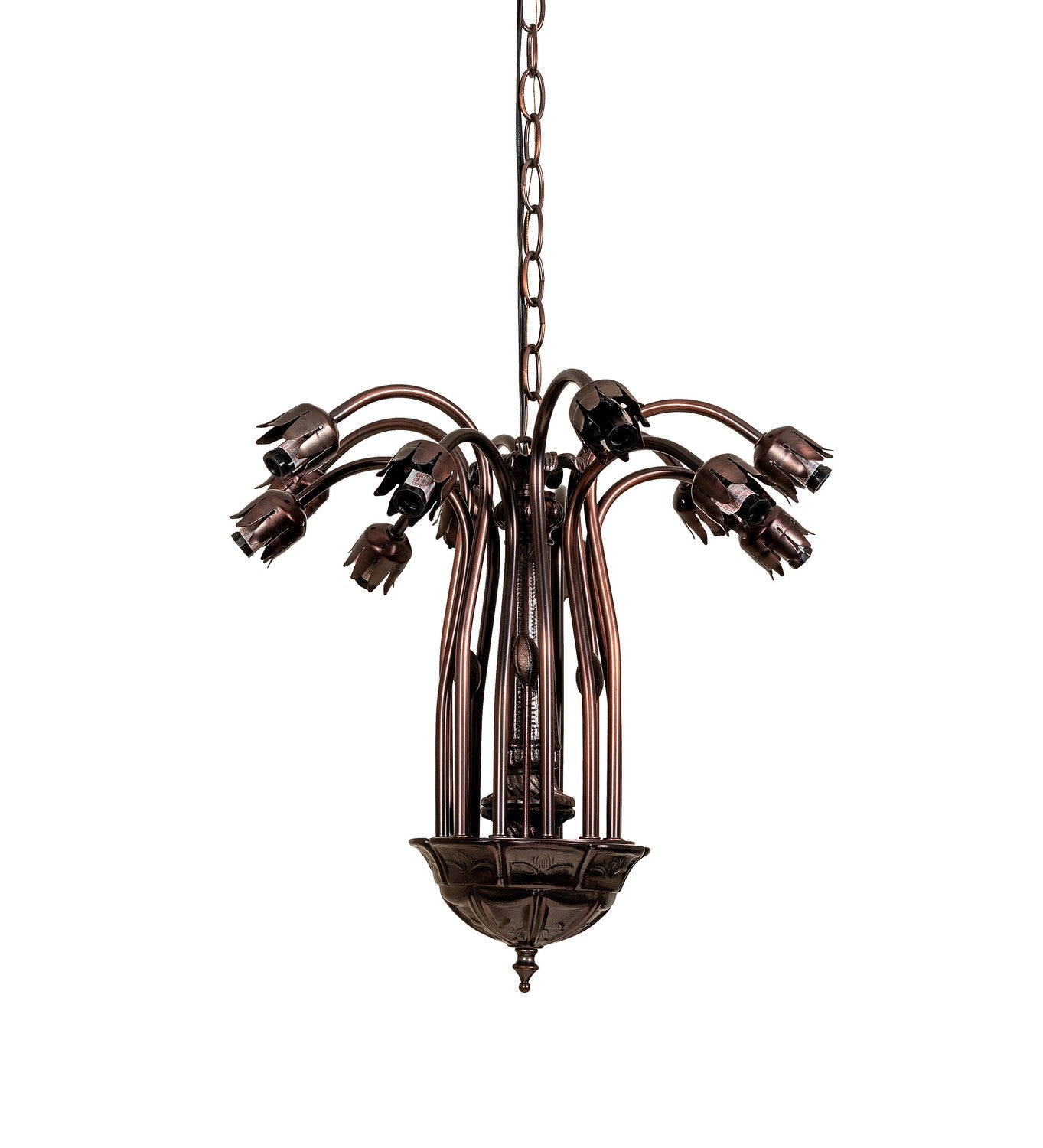 Meyda Tiffany - 16115 - 12 Light Chandelier - Lavender - Mahogany Bronze