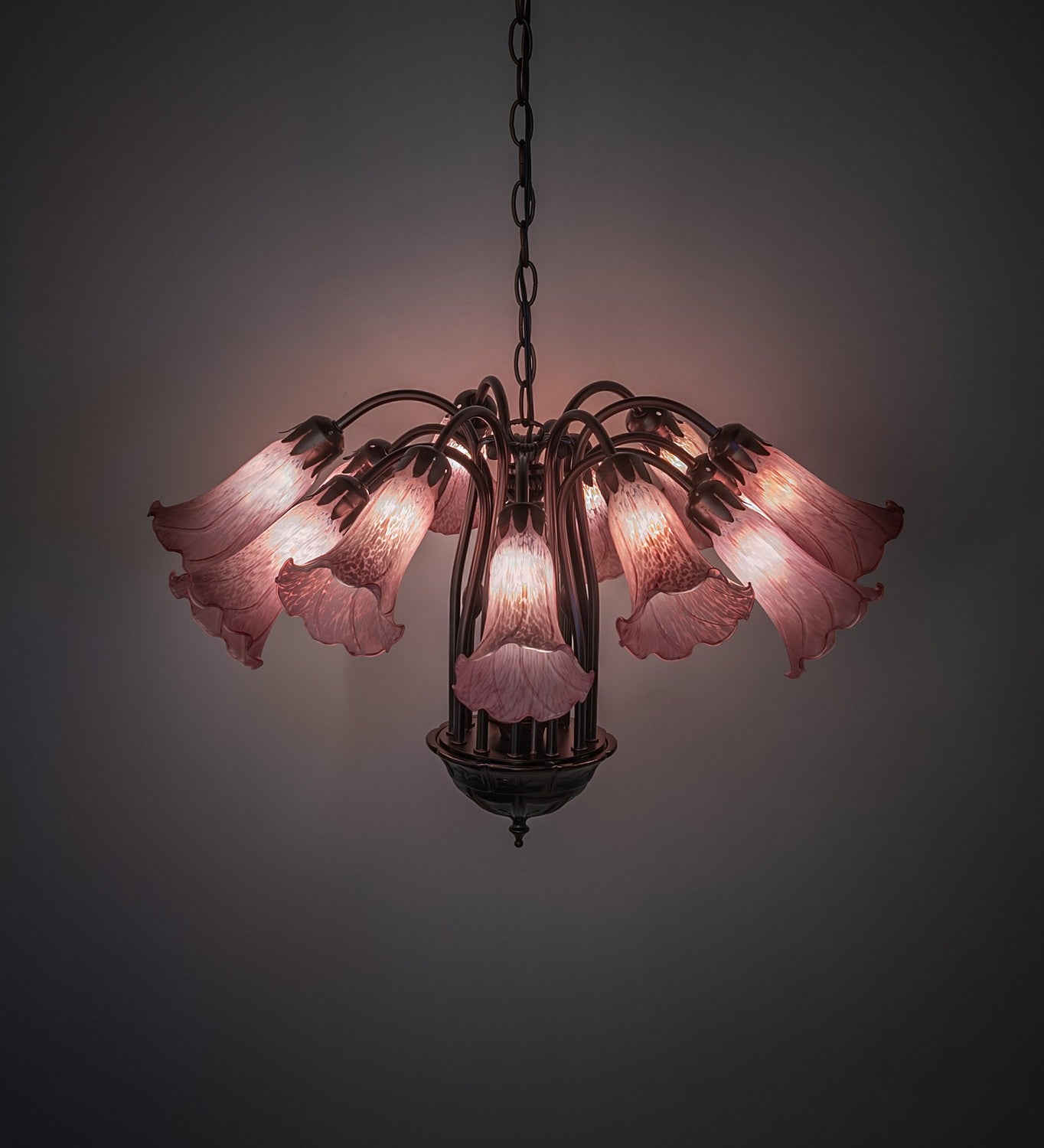 Meyda Tiffany - 16115 - 12 Light Chandelier - Lavender - Mahogany Bronze