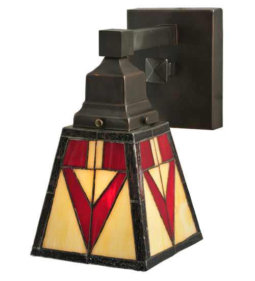 Meyda Tiffany - 122654 - One Light Wall Sconce - Otero - Craftsman Brown