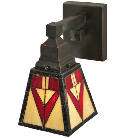 Meyda Tiffany - 122654 - One Light Wall Sconce - Otero - Craftsman Brown