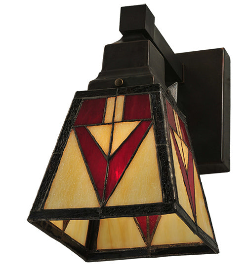 Meyda Tiffany - 122654 - One Light Wall Sconce - Otero - Craftsman Brown