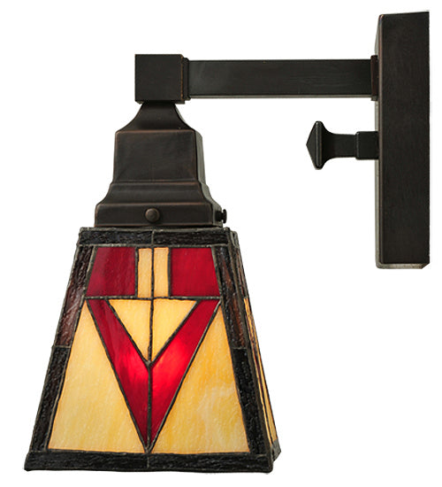 Meyda Tiffany - 122654 - One Light Wall Sconce - Otero - Craftsman Brown