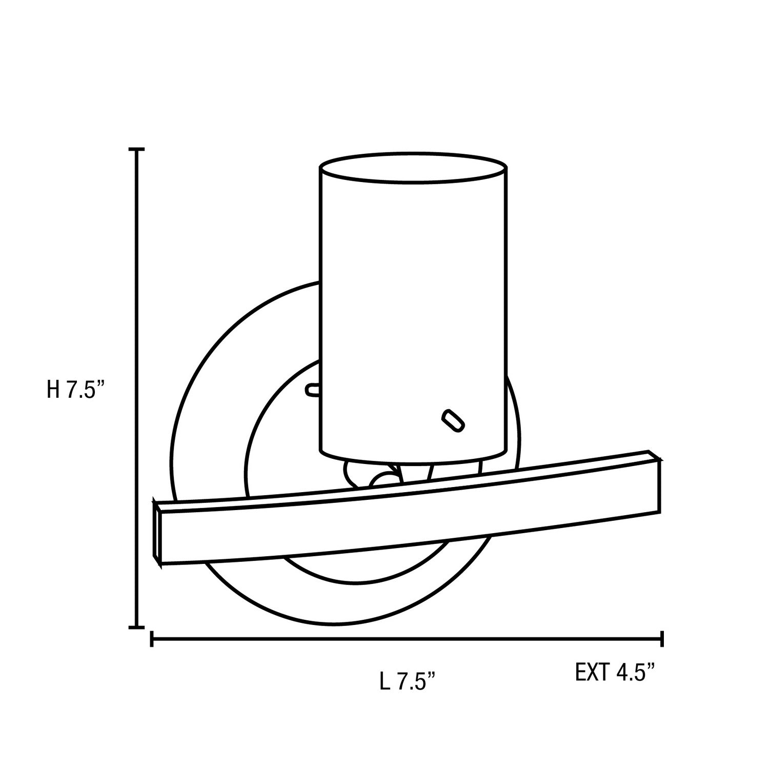 Access - 63811-47-CH/OPL - One Light Vanity - Sydney Cylinder - Chrome