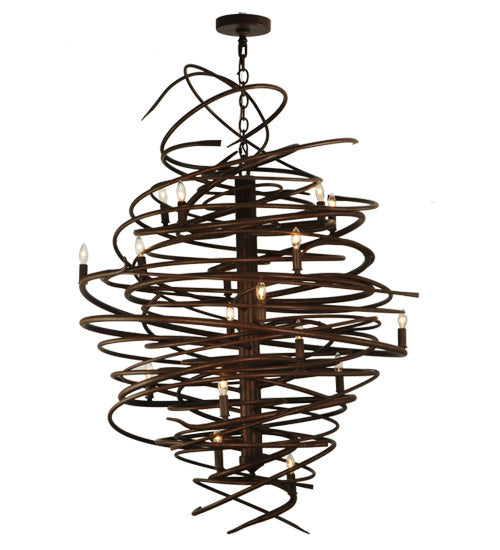 Meyda Tiffany - 116006 - 18 Light Chandelier - Cyclone - Antique Rust