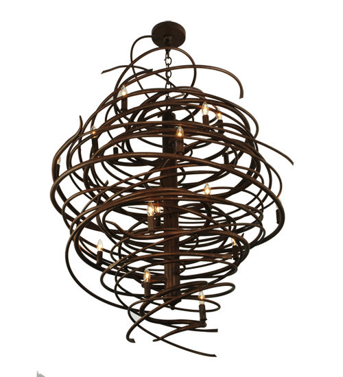 Meyda Tiffany - 116006 - 18 Light Chandelier - Cyclone - Antique Rust