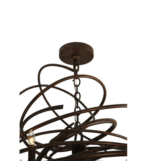 Meyda Tiffany - 116006 - 18 Light Chandelier - Cyclone - Antique Rust