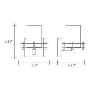 Justice Designs - FSN-8171-10-OPAL-NCKL - One Light Wall Sconce - Fusion - Brushed Nickel