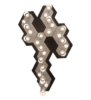 Meyda Tiffany - 166089 - 25 Light Oblong Pendant - Emmentaler - Silver Anodized