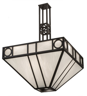 Meyda Tiffany - 164030 - Eight Light Pendant - Mission Chic - Oil Rubbed Bronze