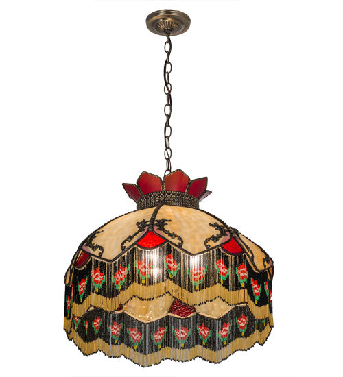 Meyda Tiffany - 164613 - Three Light Pendant - Isabella - Antique Brass