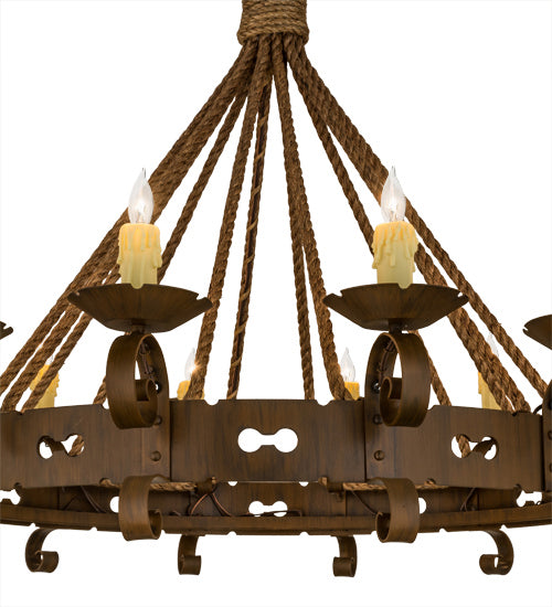 Meyda Tiffany - 164661 - 12 Light Chandelier - Goulaine Corde - Rustic Iron