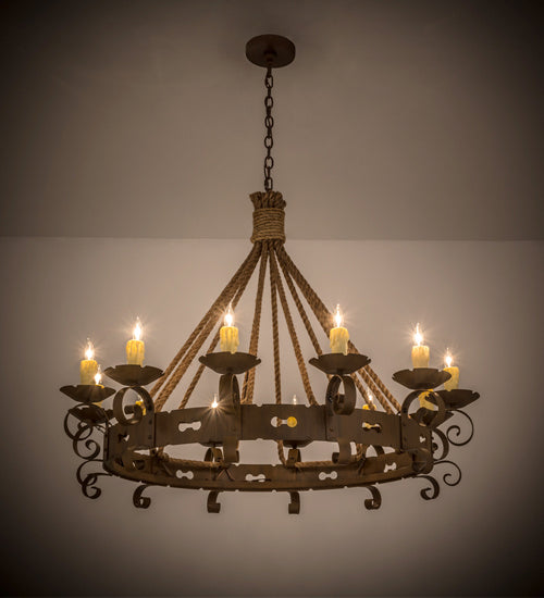 Meyda Tiffany - 164661 - 12 Light Chandelier - Goulaine Corde - Rustic Iron