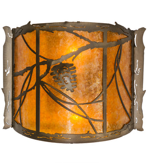 Meyda Tiffany - 165158 - Two Light Wall Sconce - Whispering Pines - Antique Copper