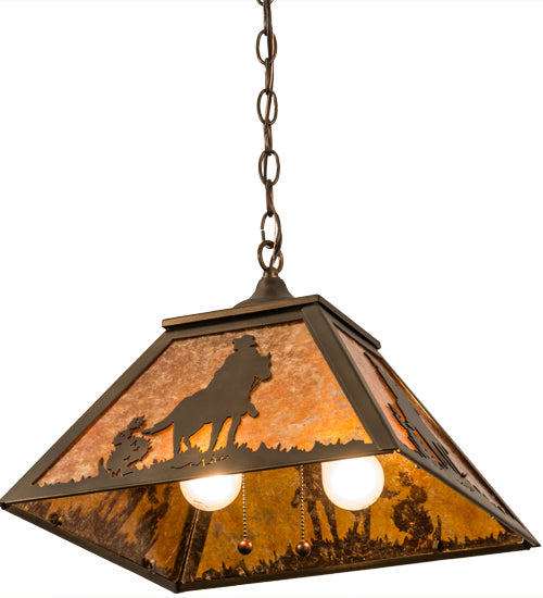 Meyda Tiffany - 165808 - Two Light Pendant - Cowboy - Antique Copper