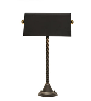 Meyda Tiffany - 165093 - Two Light Banker's Lamp - Belmont - Oil Rubbed Bronze/Gold Matte